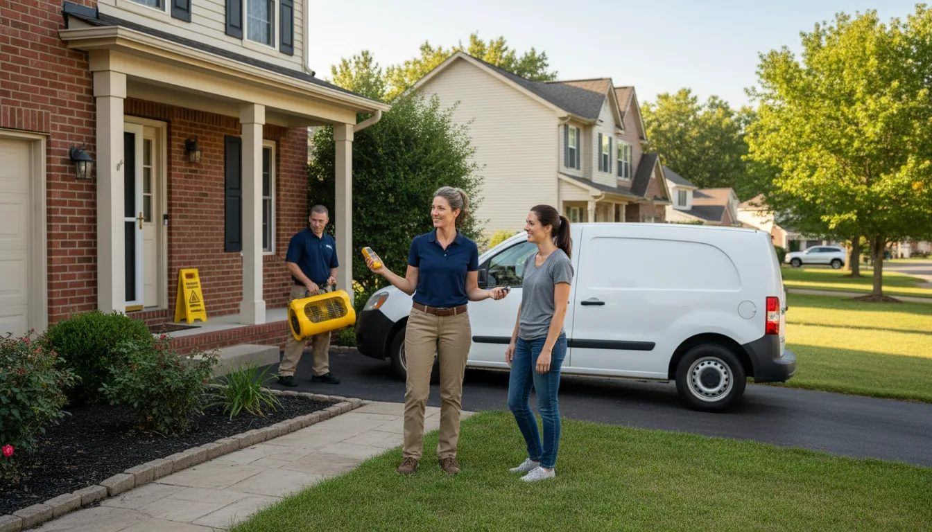 Residential water damage restoration in Bellefontaine, MS